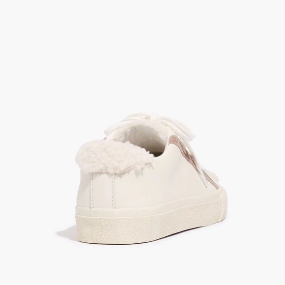 Madewell Sidewalk Low-Top Sneakers in Leather: Sherpa Edition Size 8 - Picture 3 of 13